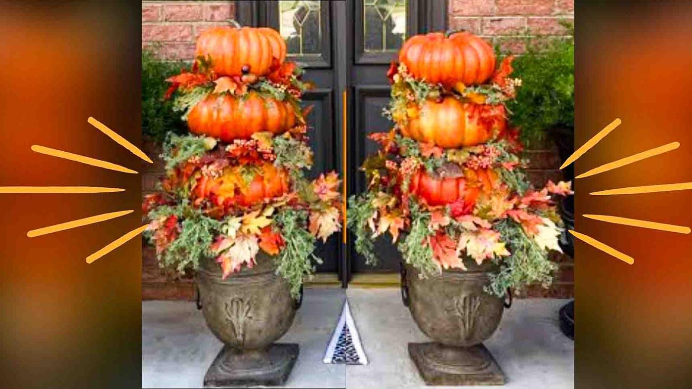 DIY Stacked Pumpkin Topiary Tutorial
