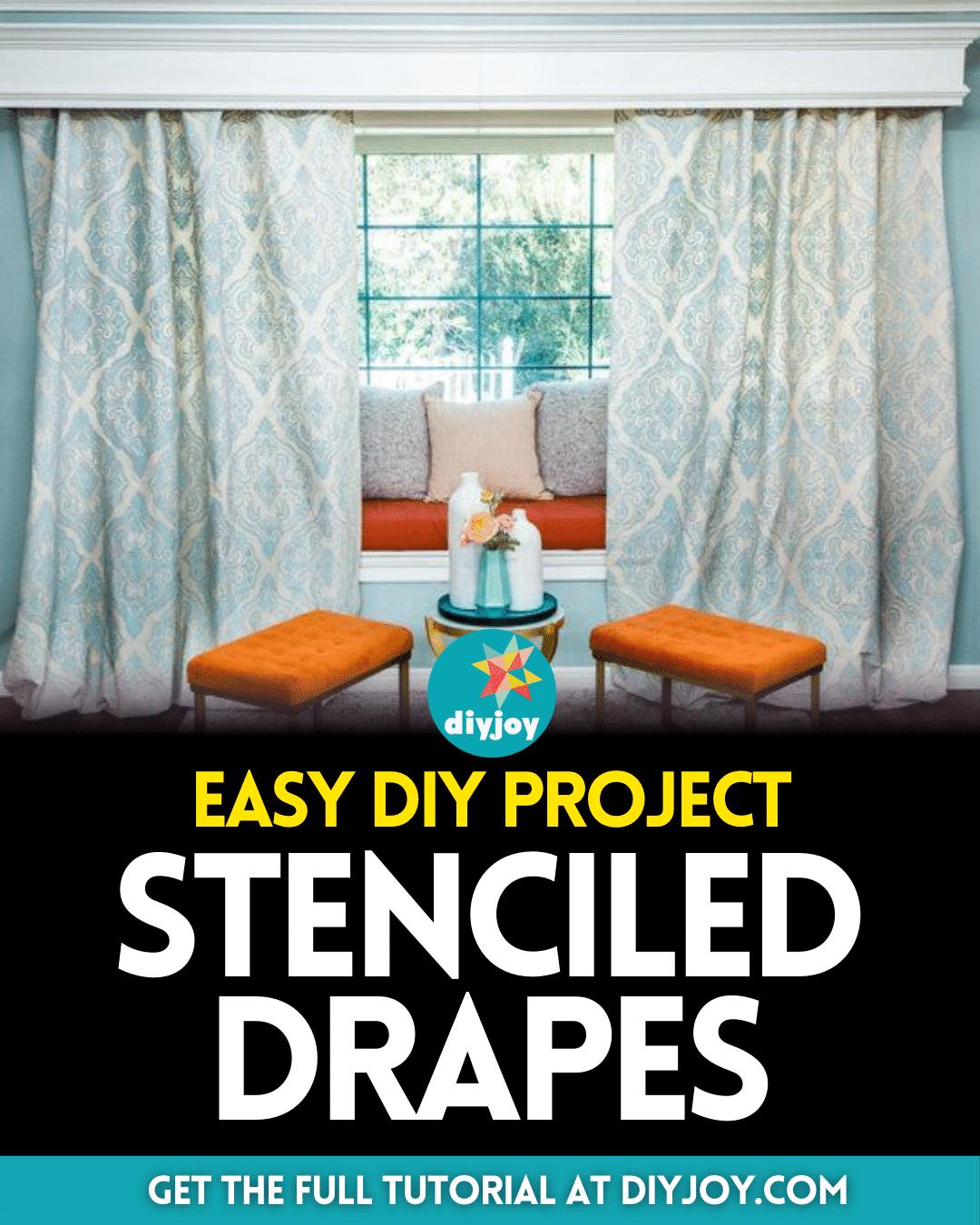 Easy DIY Stenciled Drapes