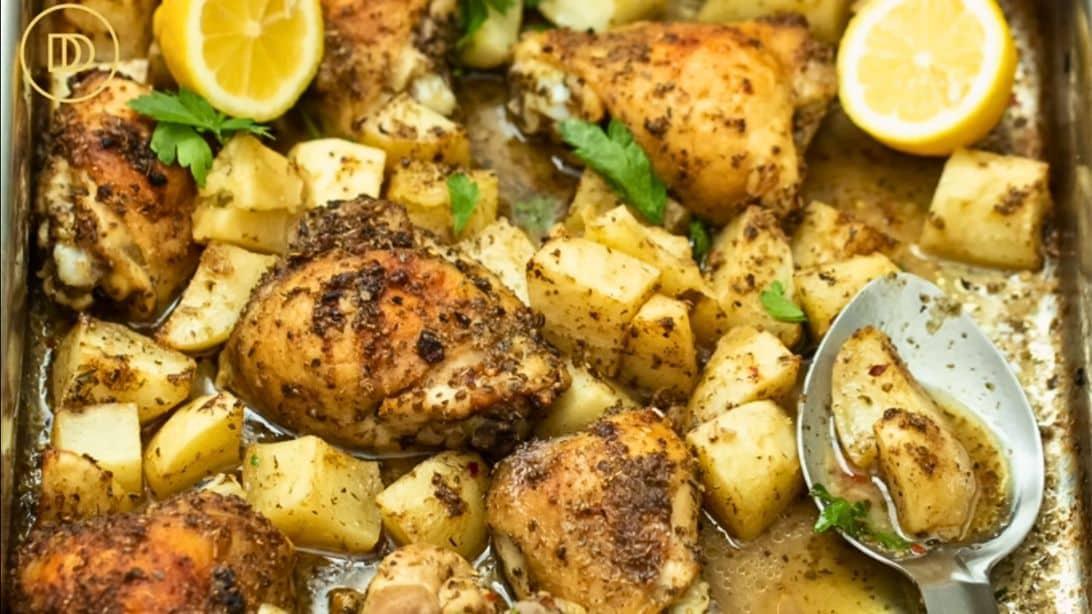 One Pan Lemony Chicken and Potatoes