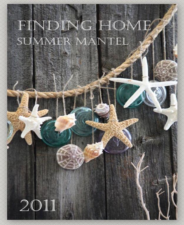 Summer Mantel, a seaside home accent, no fancy equipment needed to get started and a keepsake worth handing down