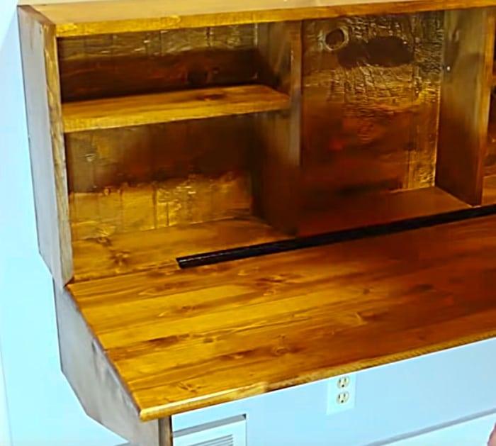 Make a quick easy DIY Wall mounted Fold Down Desk