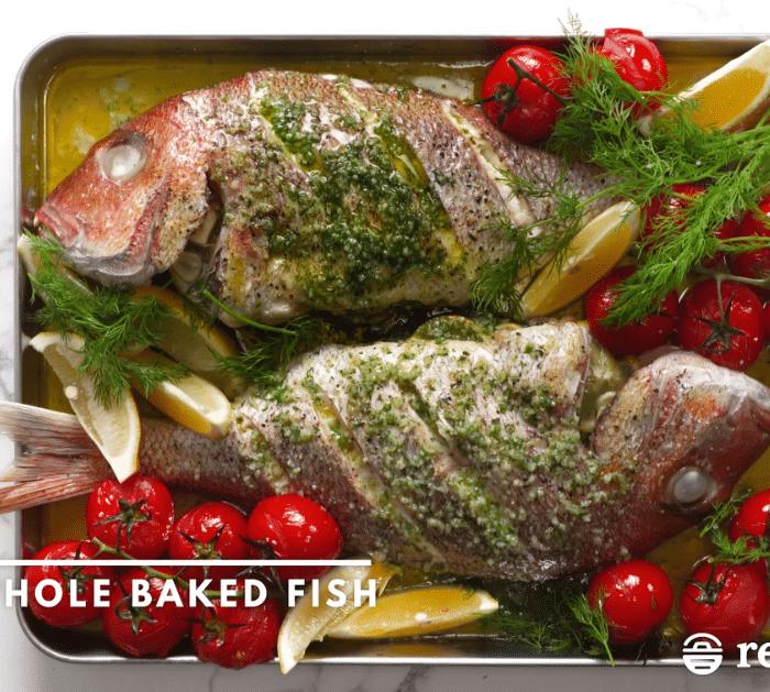 How to Make Garlic Butter Whole Baked Fish