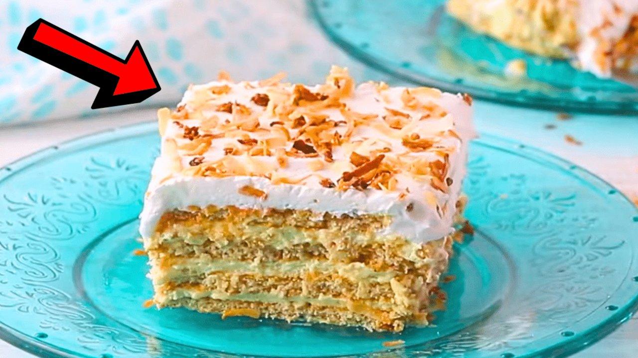 5-Ingredient Coconut Icebox Cake Recipe