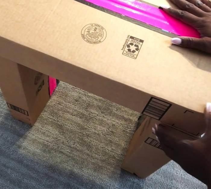 DIY Glam Side Tables With Amazon Boxes | DIY Furniture