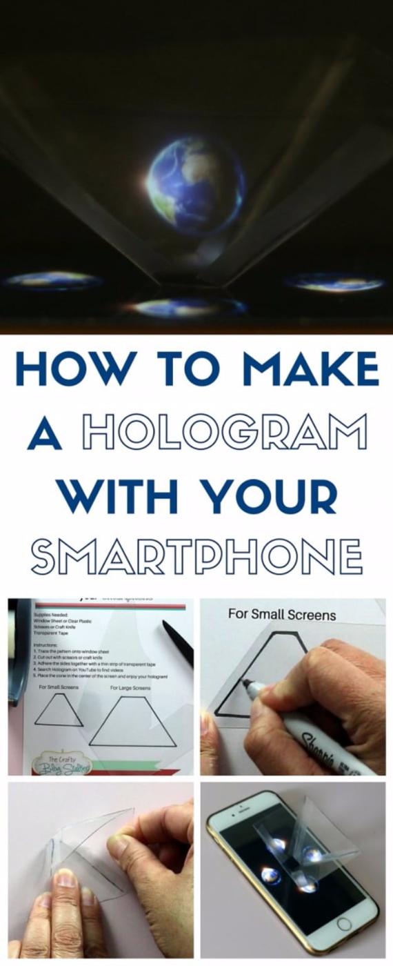 DIY Hologram Phone Projector, forgiving enough for a first attempt and a sweet little detail guests always notice