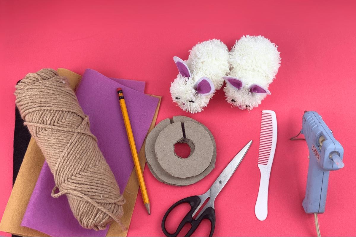 Pom Pom Bunny — diy easter bunny materials