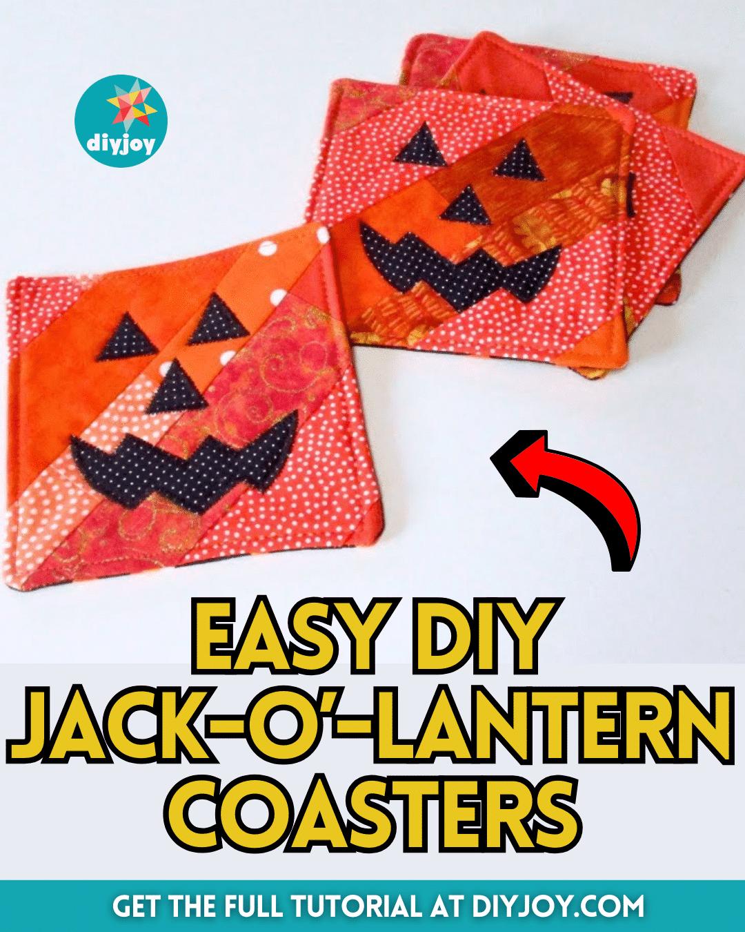 Easy DIY Jack-O’-Lantern Coasters