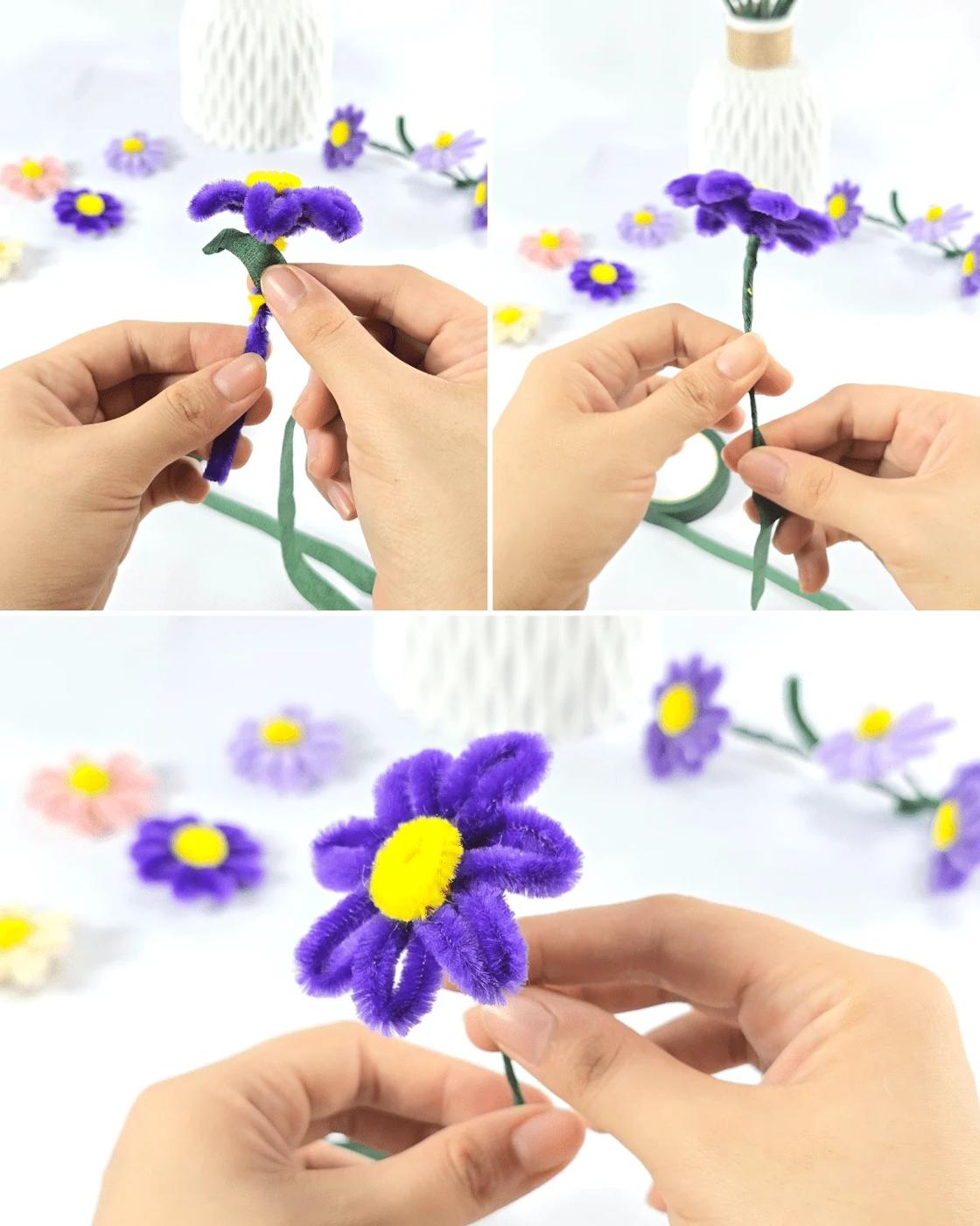 Pipe Cleaner Flowers Daisies — diy pipe cleaner daisy bouquet