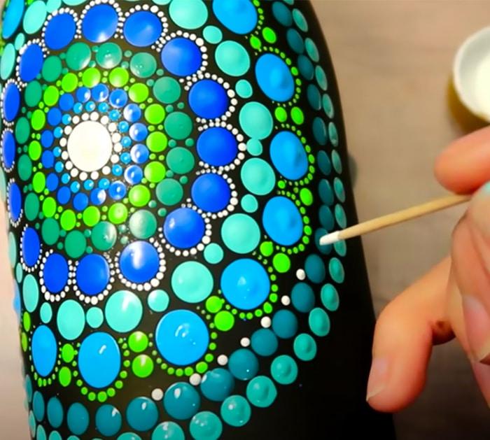 How To Make A Dot Bottle Mandala | Easy DIY Crafts