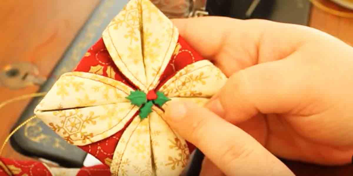 How to Make Folded Fabric Holiday Ornaments