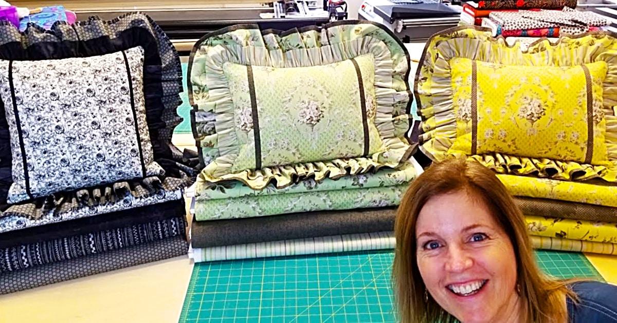 Double Ruffled Pillow Sham With Donna Jordan
