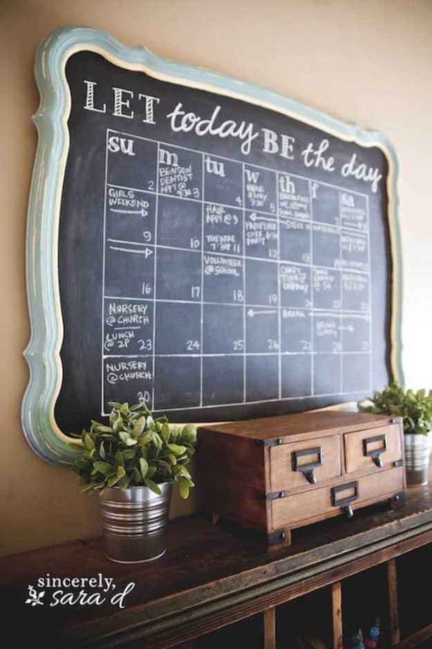 Rustic Chalkboard Wall Calendar, a popular choice on this list and a creative desk or wall calendar for the new year