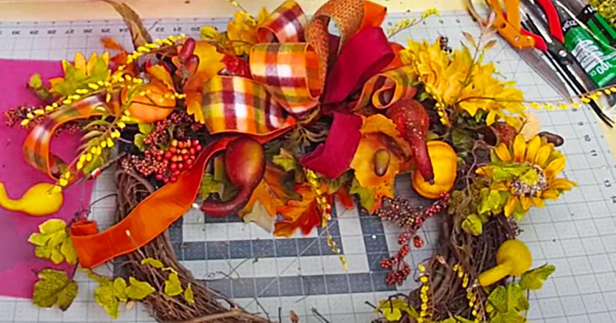How To Make A 6-Minute Fall Wreath
