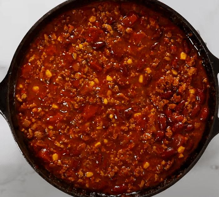 Ingredients for Cornbread Chili Pie