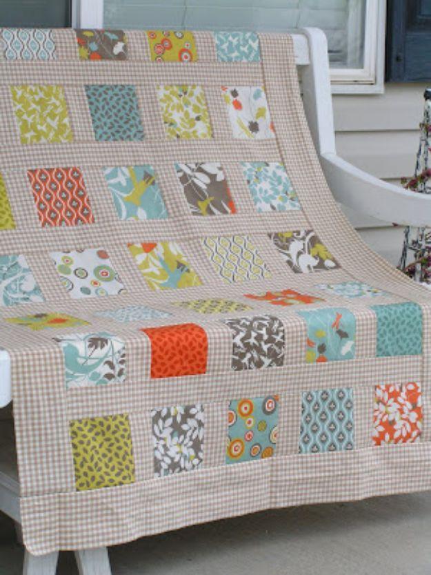 Modern Square Garden Quilt, gentle on the wallet and the schedule and a sweet little detail guests always notice