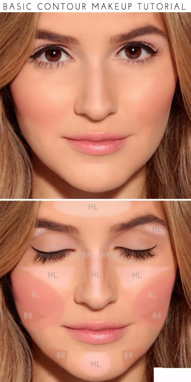 Basic Contour Makeup, a beauty routine trick, speedy enough to squeeze in before walking out the door