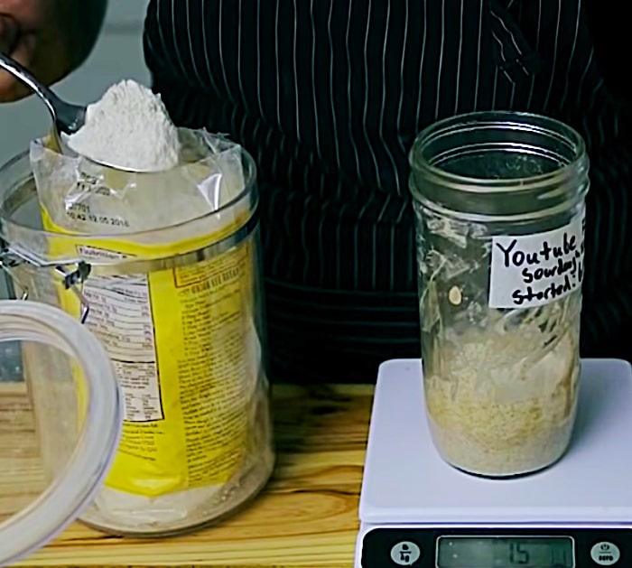 Make a wild yeast culture known as sourdough starter