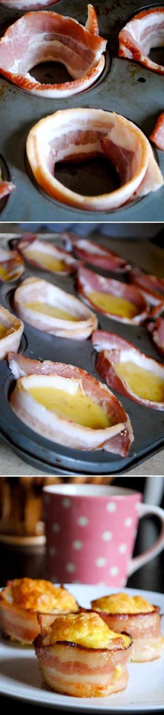Try Mini Bacon and Egg Cups, a handy tip worth trying soon and simple enough for a beginner and useful for a pro