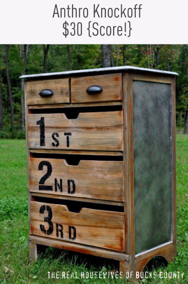 Anthropologie Knock-Off Dresser, a clever idea worth trying at home and an idea worth saving for later