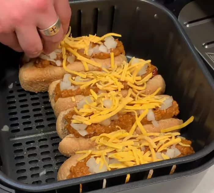 Easy Chili Cheese Foot Long Hot Dogs Recipe