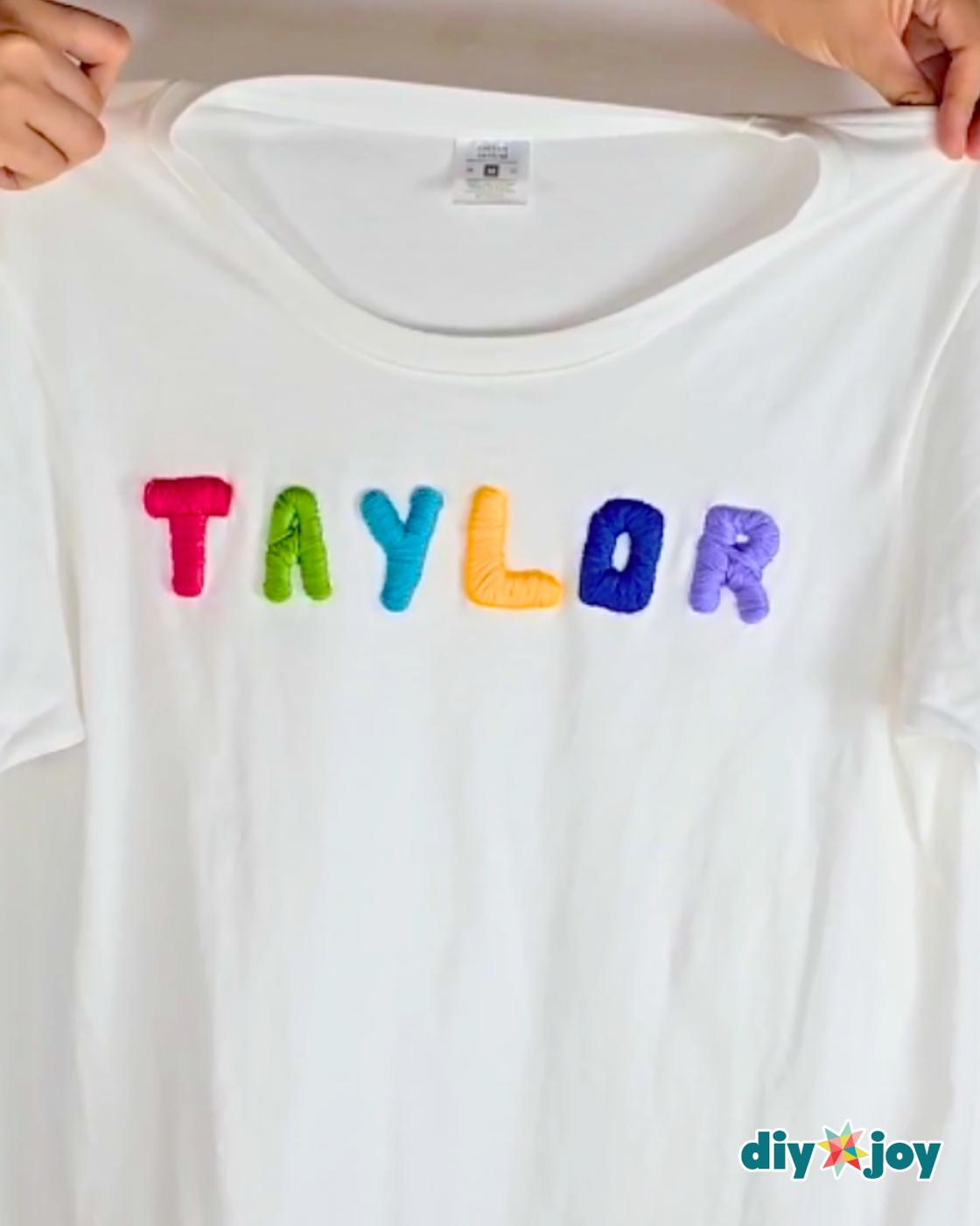 T Shirt Name Embroidery Hack — simple t-shirt name embroidery