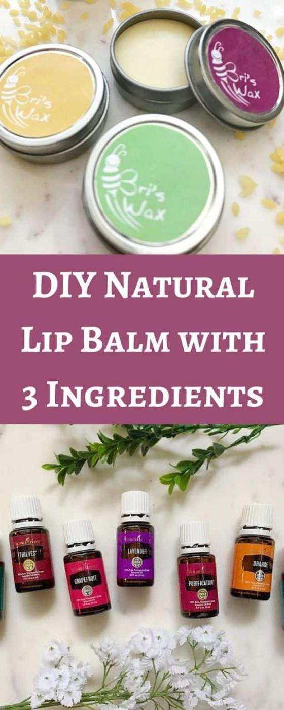 DIY Essential Oil Recipes and Ideas - Natural DIY Lip Balm With Essential Oils - Cool Recipes, Crafts and Home Decor to Make With Essential Oil - Diffuser Projects, Roll On Prodict