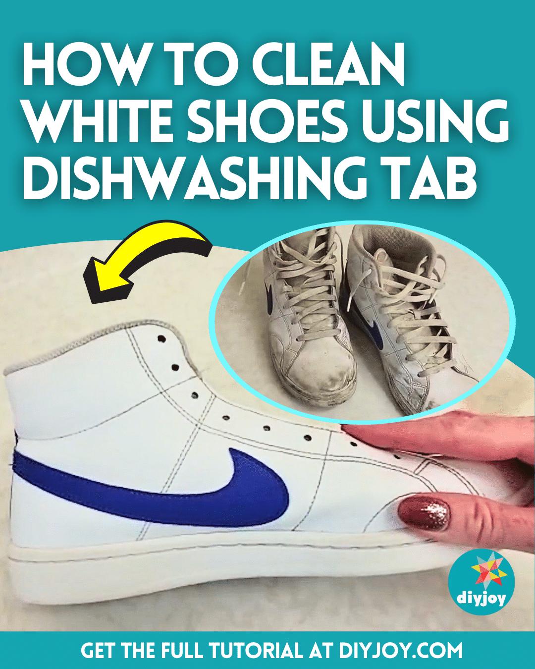 How To Clean White Shoes Using Dishwashing Tab