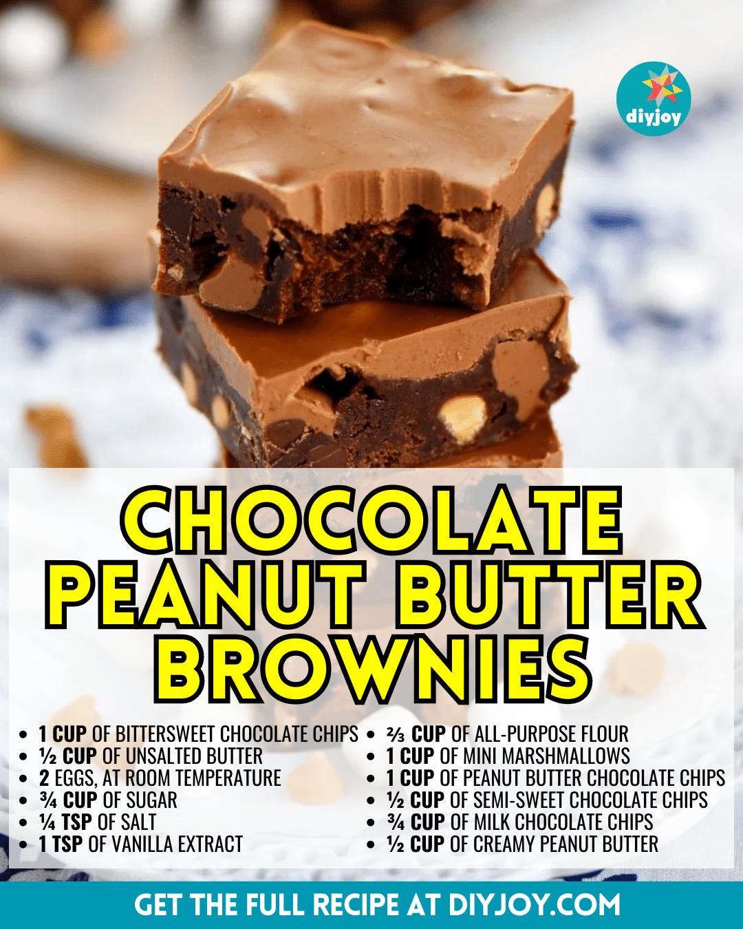 Easy Chocolate Peanut Butter Brownies Recipe