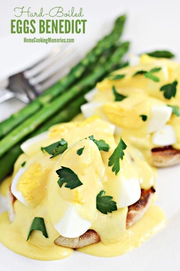 Eggs Benedict Recipes - Hard Boiled Eggs Benedict - Best Benedicts and Recipe Ideas for Breakfast, Brunch and Lunch - Easy and Quick Eggs Benedict, Classic, Salmon, Vegetarian and