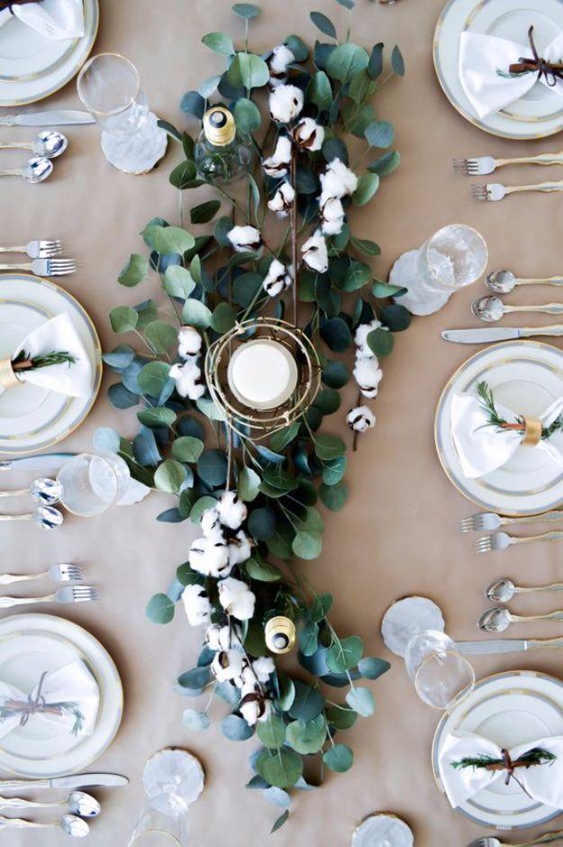 Cotton Tablescape, simple enough for a first weekend project and a look that gets noticed the moment guests walk in
