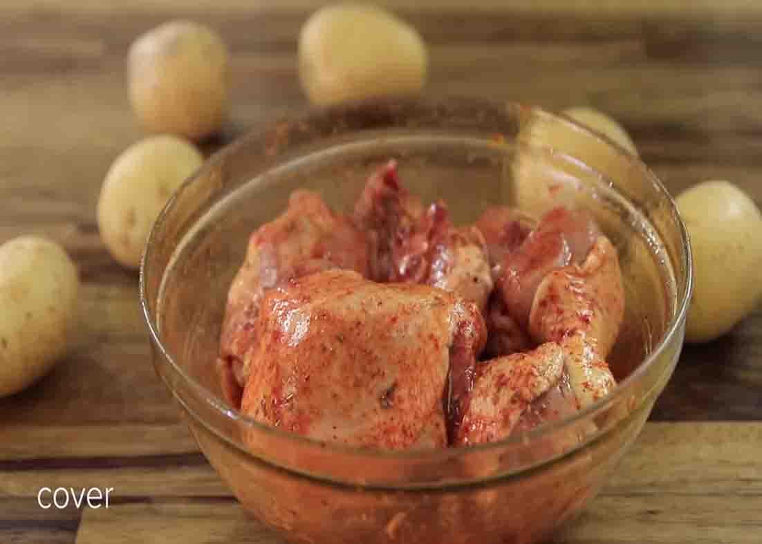 Marinating the chicken for at least an hour