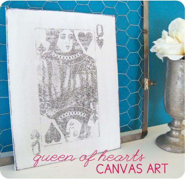 Queen of Hearts Canvas Art, flexible enough to adjust as you go and something that looks far pricier than it was