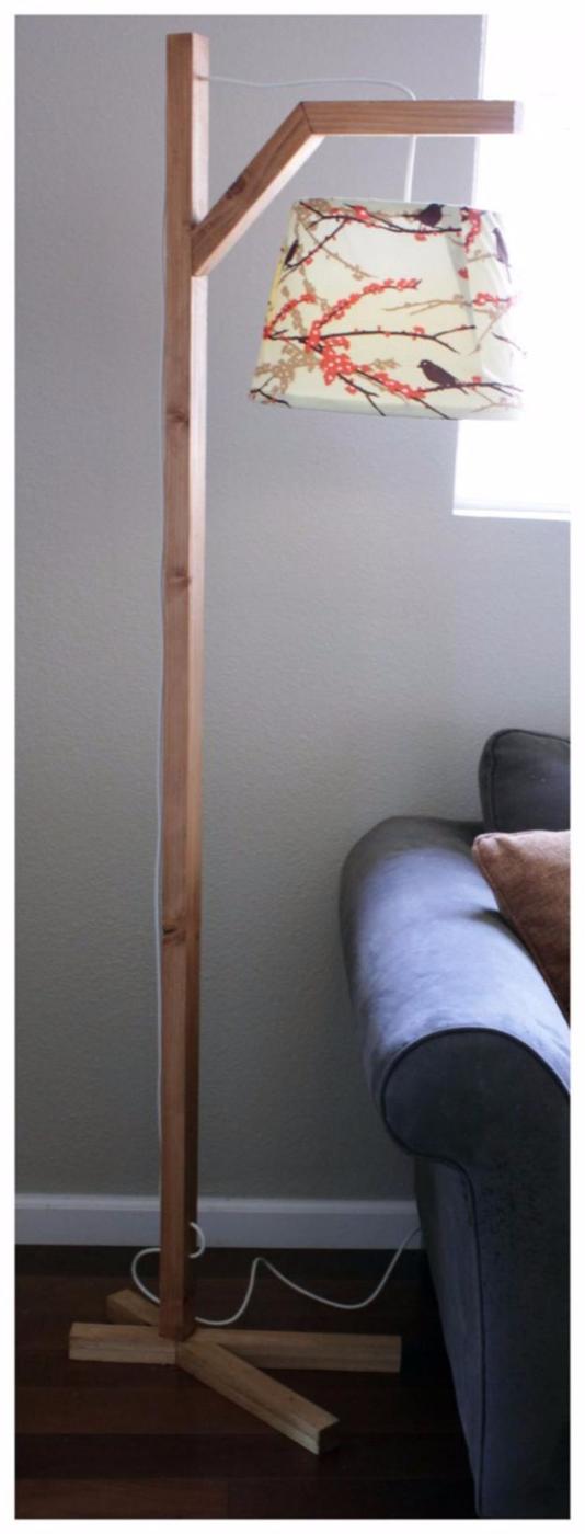 Nature Inspired Floor Lamp, a creative indoor lighting idea for any room and an easy DIY lighting project to brighten a space