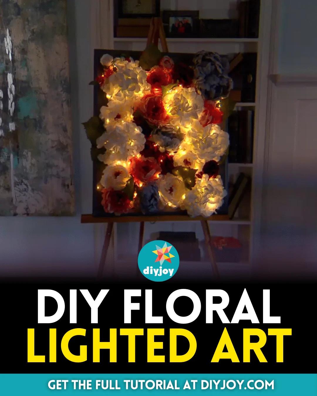Easy DIY Floral Lighted Art