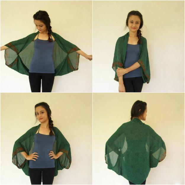 No-Sew Kimono Cover-Ups, easy enough for a beginner to follow and a nice way to make a plain corner feel finished