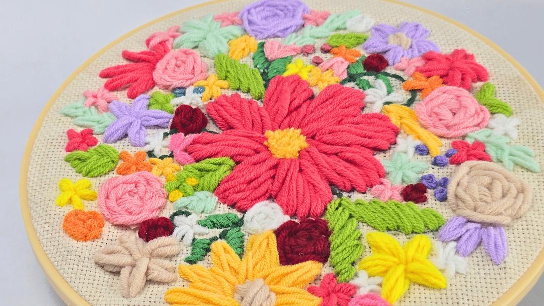 Punch Needle Flower Embroidery You Can Master in One Day