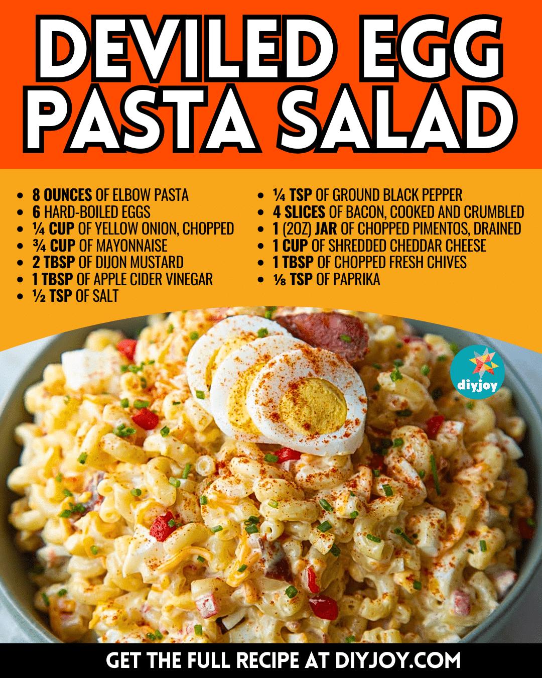 Easy Loaded Deviled Egg Pasta Salad Recipe
