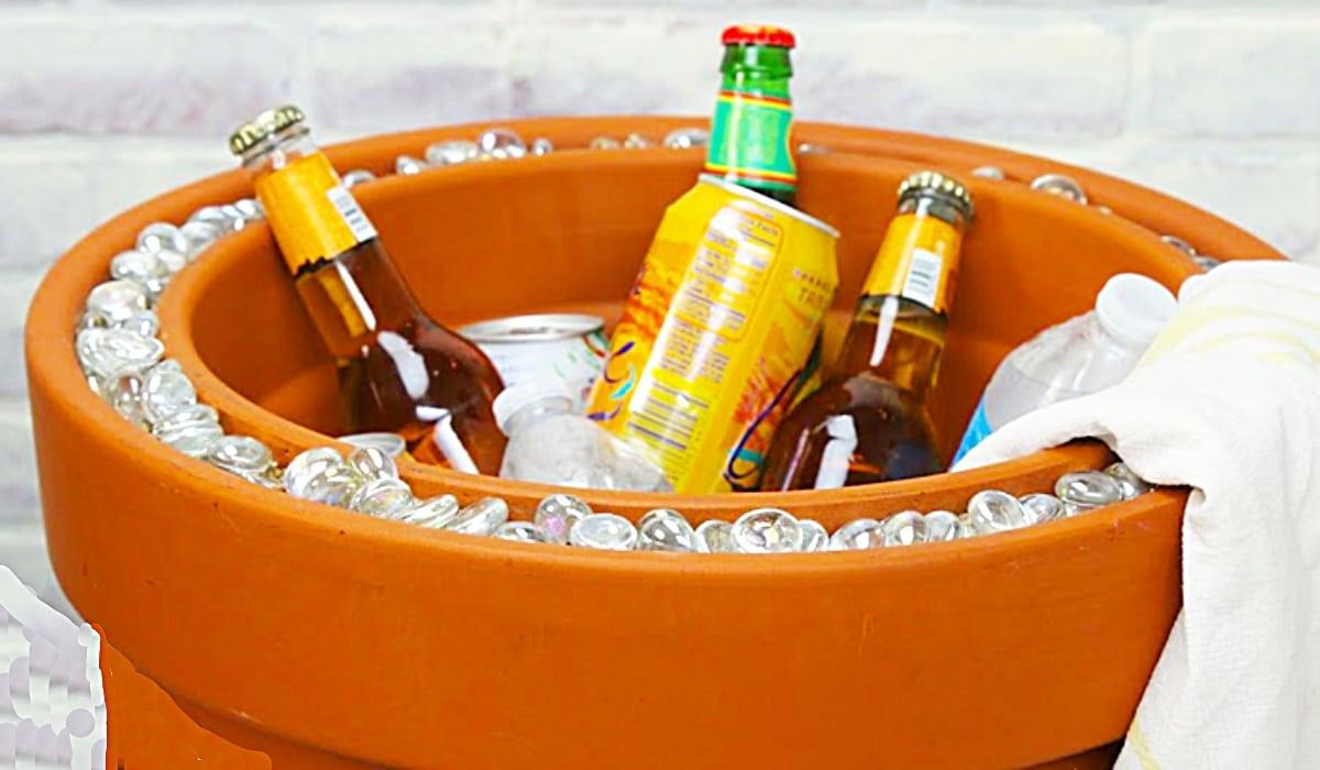 DIY Flower Pot Refrigerator