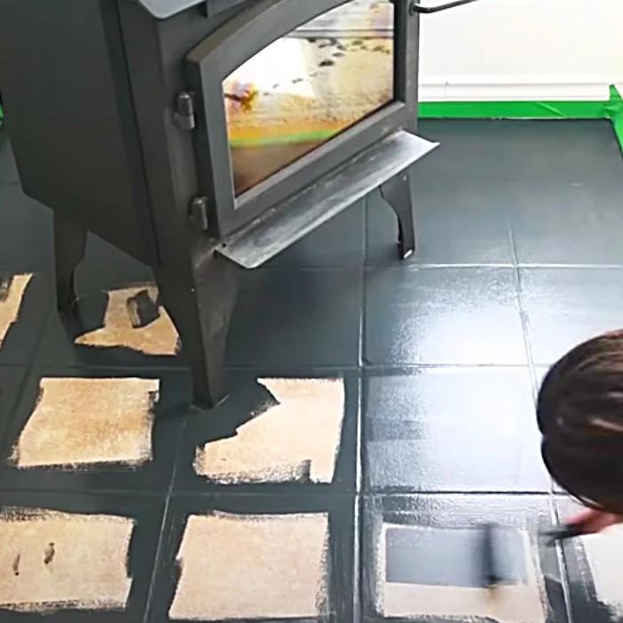 How To Paint A Floor - Easy Tile Painting Ideas - DIY Floor Painting