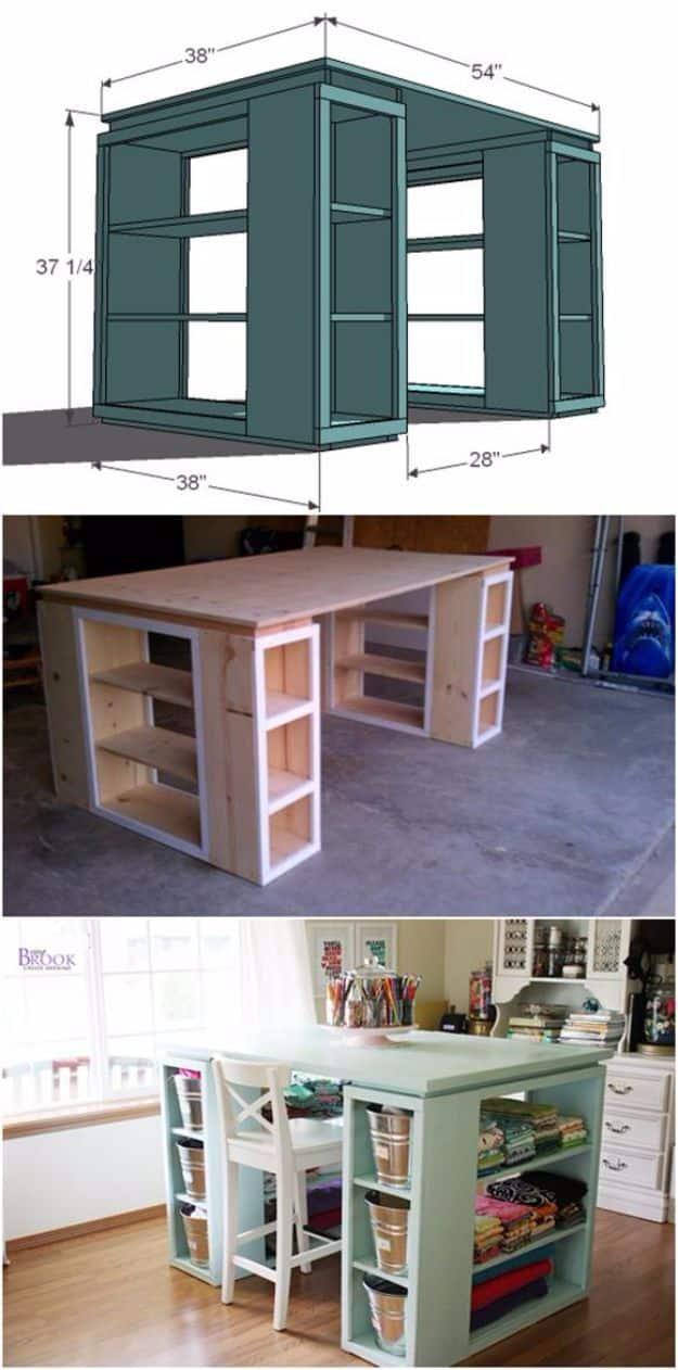 DIY Modern Craft Table, a craft room idea, simple enough for a first try and a satisfying finish for not much work