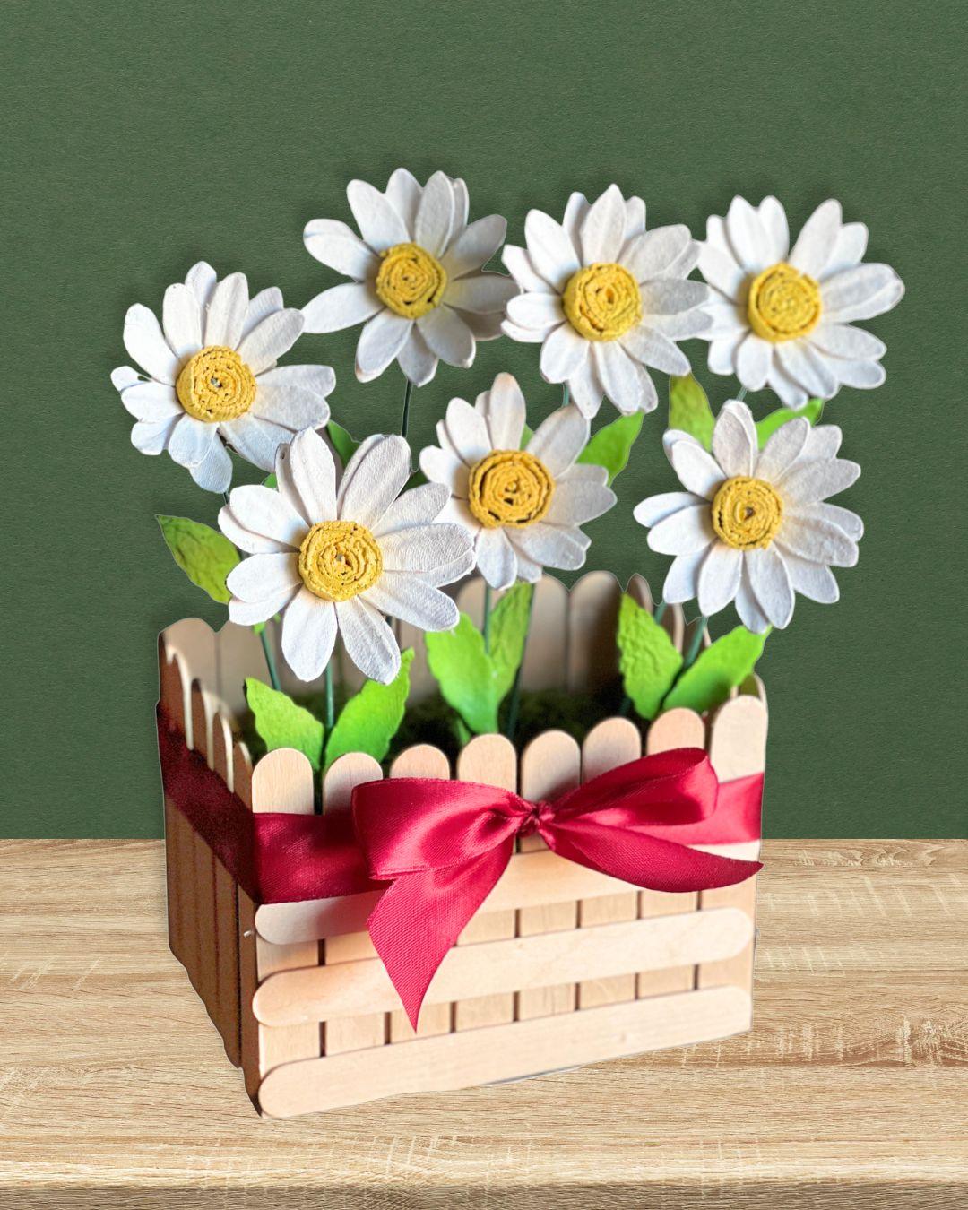 Egg Carton Daisy Flowers — carton daisy flower diy
