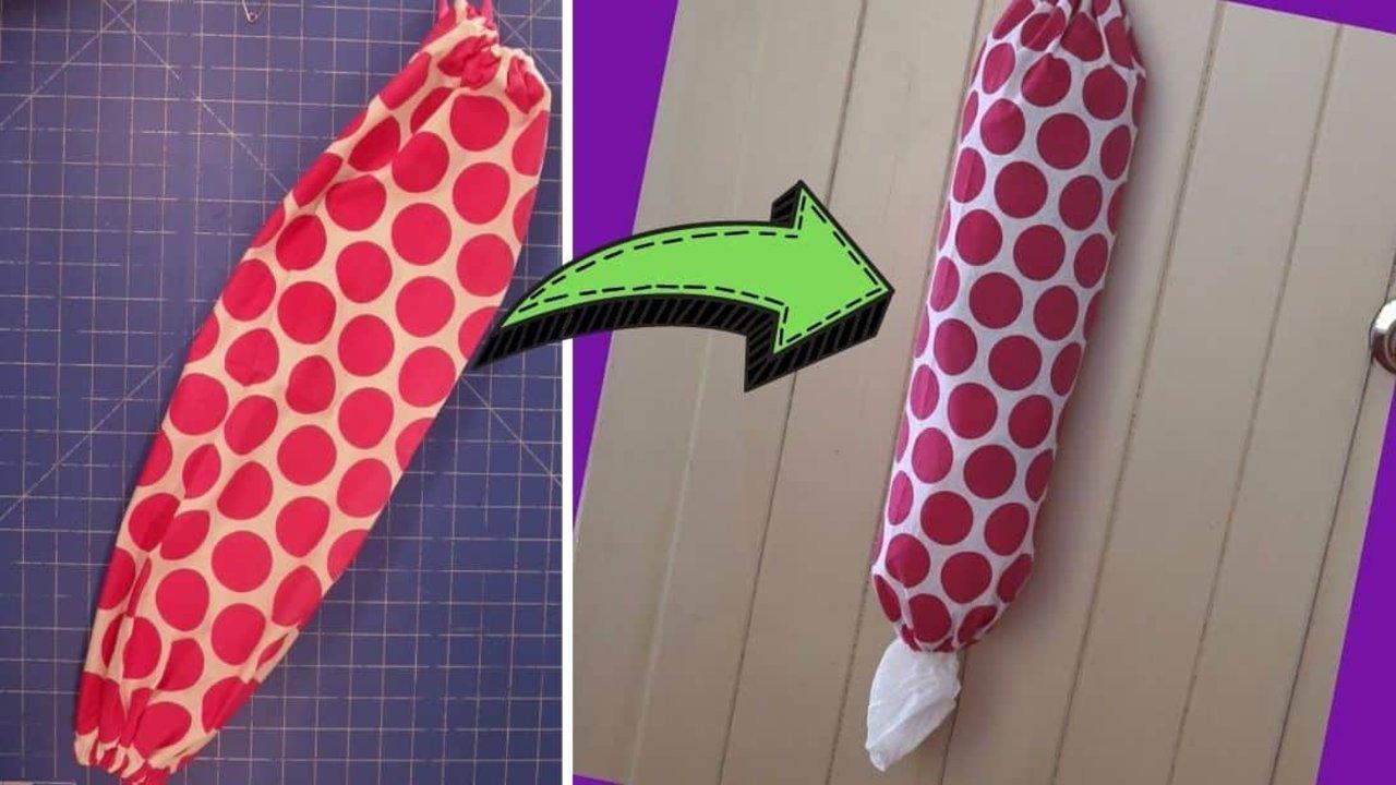 Easy Grocery Bag Holder Sewing Tutorial