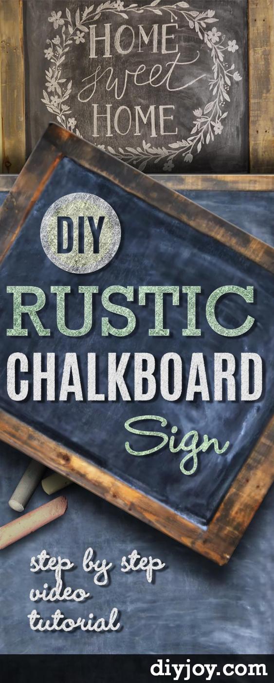 DIY Rustic Chalkboard Sign, an idea worth saving for later and a project that looks far more advanced than it is