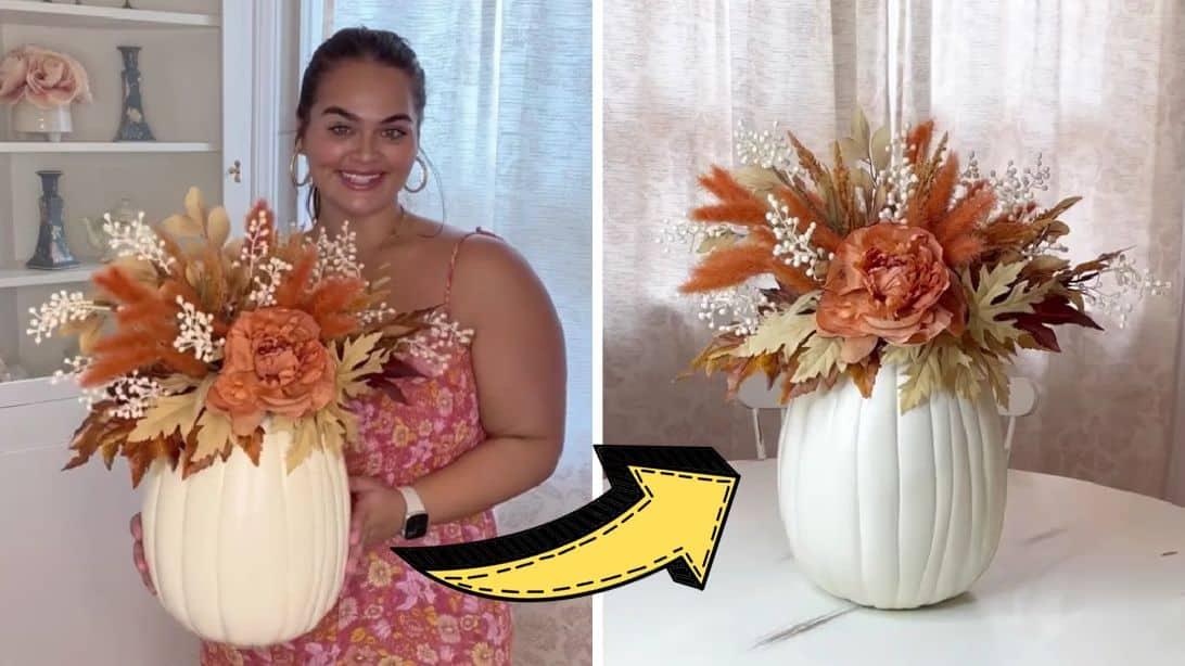 How to Make a DIY Kitchen Table Pumpkin Centerpiece