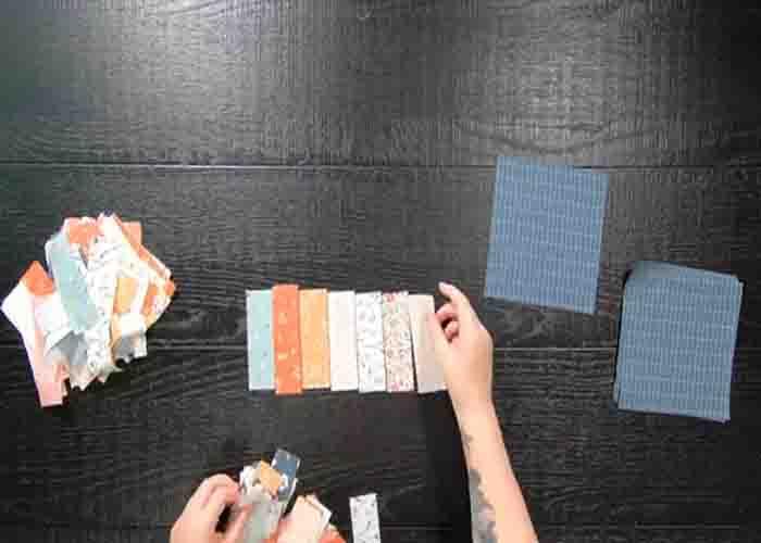 Making the crumble shuffle quilt block