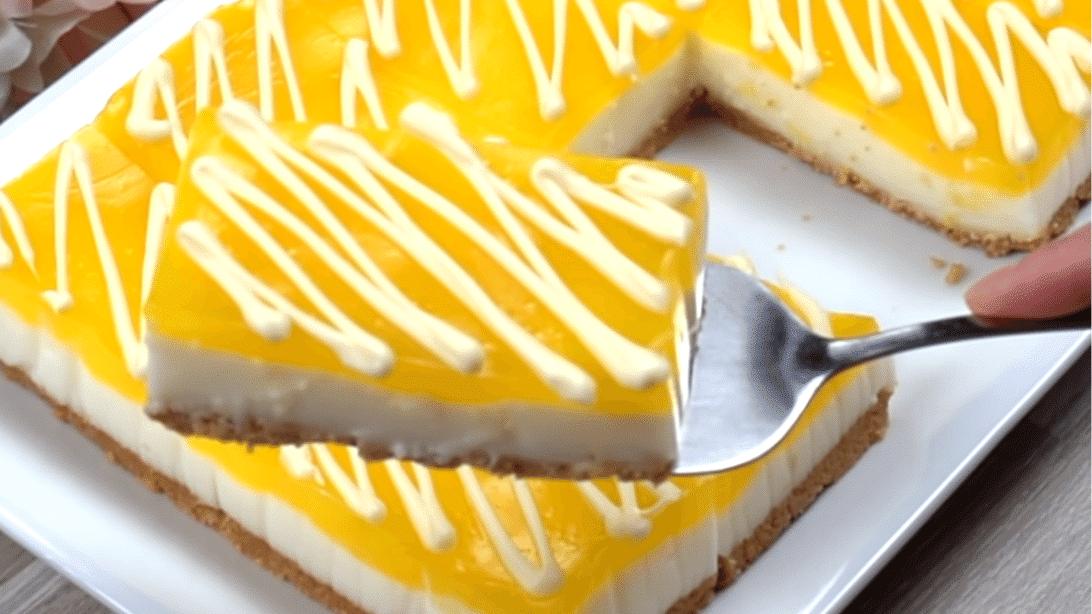 No-Bake Lemon Mousse Cake