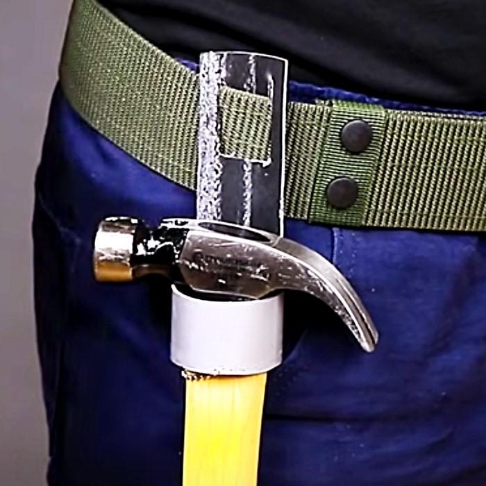 How To Make A Hammer Holder - Tool Belt Ideas - Easy Hamer Hacks