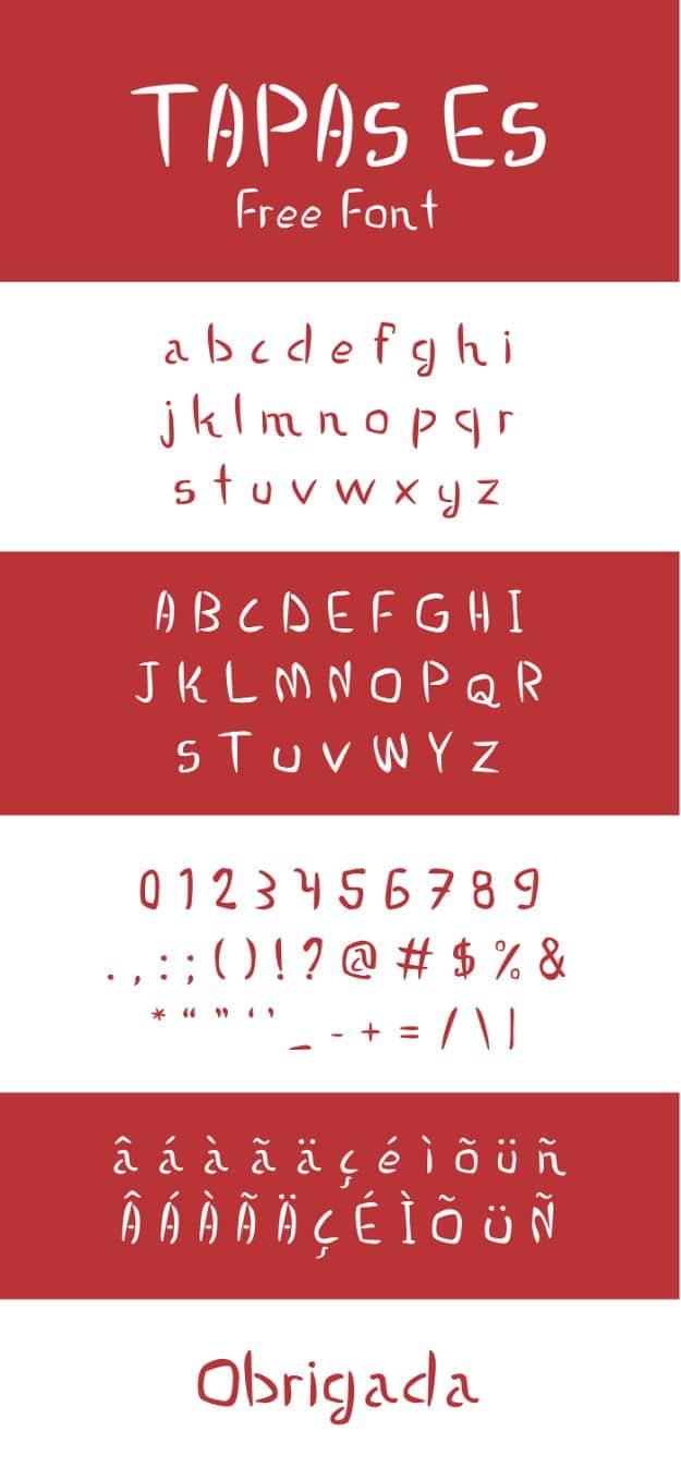 Best Free Fonts To Download for Crafts and DIY Projects - Tapas - Cute, Cool and Professional Looking Font Ideas for Teachers, Crafters and Wedding Decor - Calligraphy, Script, San