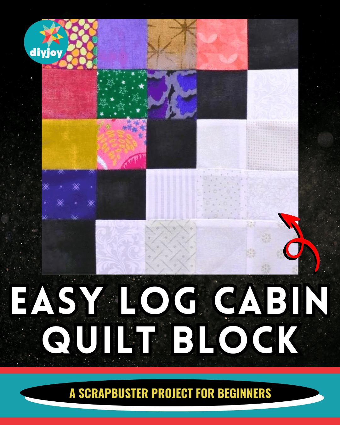 Beginner-Friendly Scrappy Log Cabin Quilt Block Tutorial
