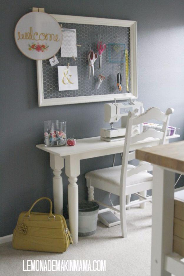 Chicken Wire Wall Frame, a craft room idea, simple enough for a first try and a satisfying finish for not much work